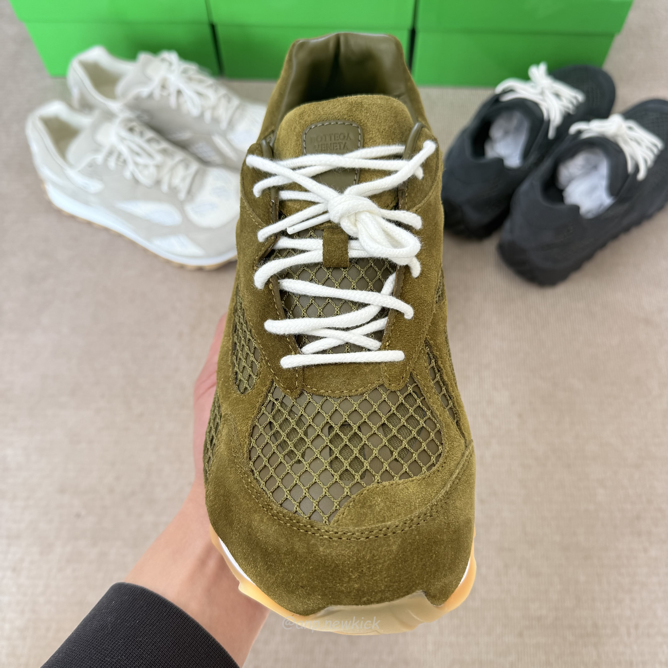 Bottega Veneta Orbit Olive Oil Black Gray 797306 V4je1 3310 (8) - www.newkick.vip